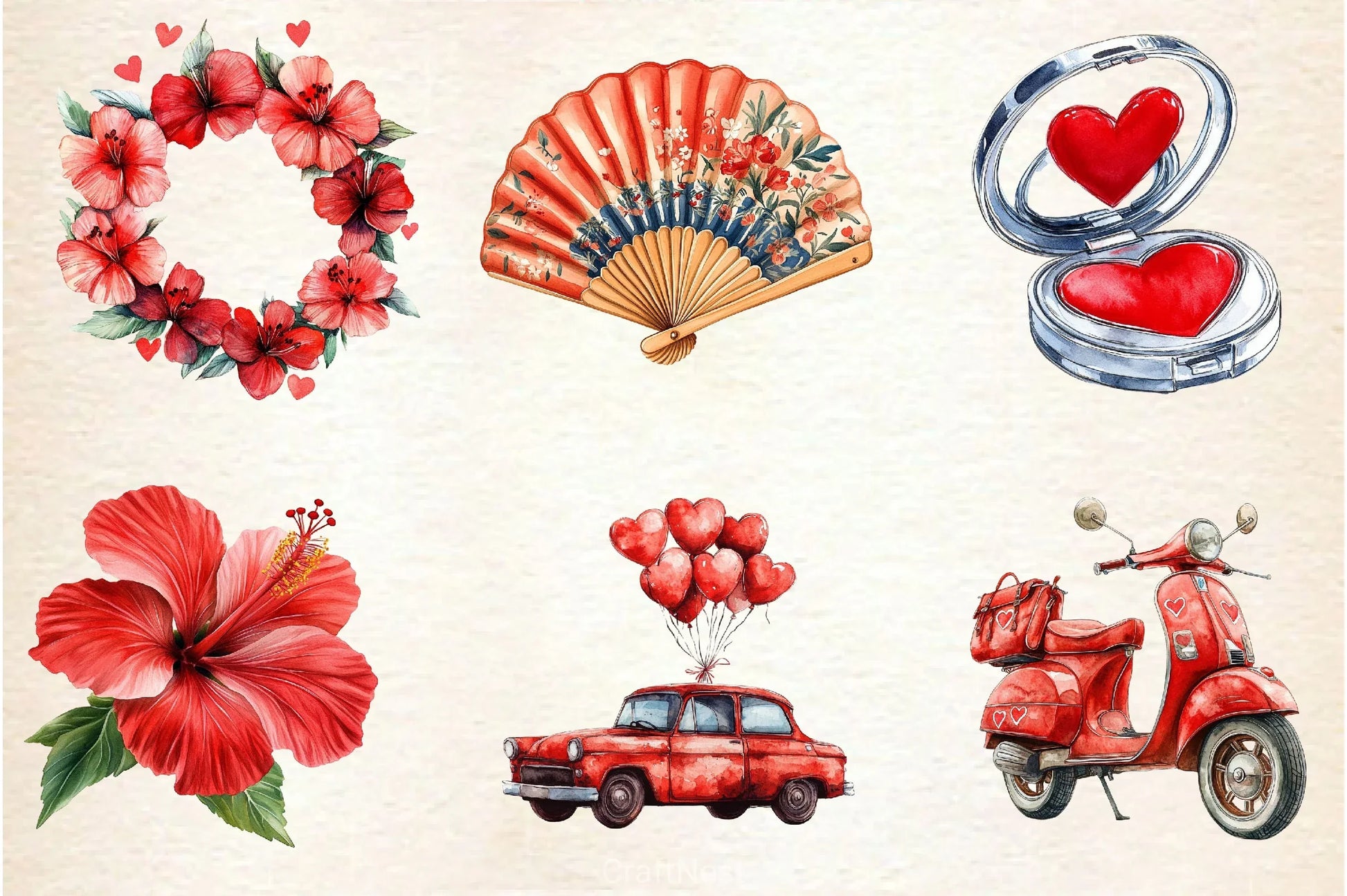 Summer Love Set Clipart Bundle - CraftNest - Digital Crafting and Art