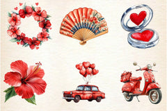 Summer Love Set Clipart Bundle - CraftNest - Digital Crafting and Art