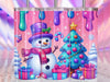 Cute Christmas Snowman Tumbler Wrap Bundle