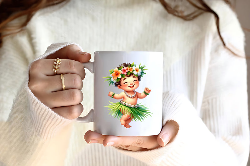 Cute Tropical Hula Dance Hawaiian Clipart Bundle - CraftNest - Digital Crafting and Art