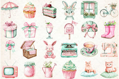 Pastel Garden Clipart Bundle - CraftNest - Digital Crafting and Art