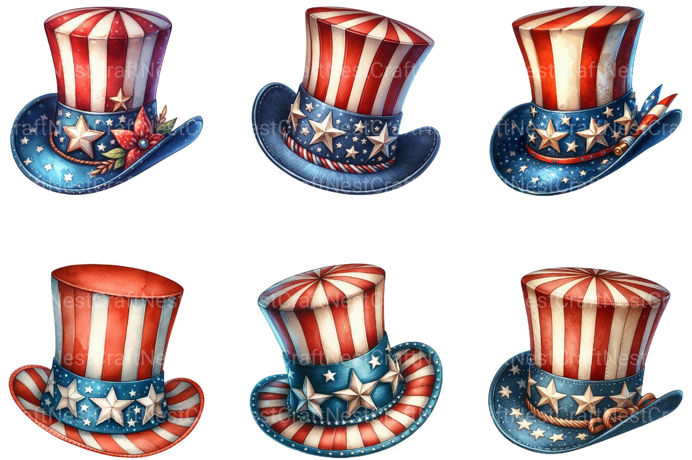 4th of July Hat Clipart - CraftNest - Digital Crafting and Art