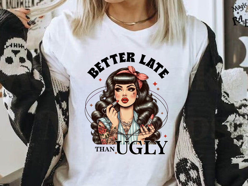 Coquette Girl Better Late Than Ugly Clipart Bundle - CraftNest - Digital Crafting and Art