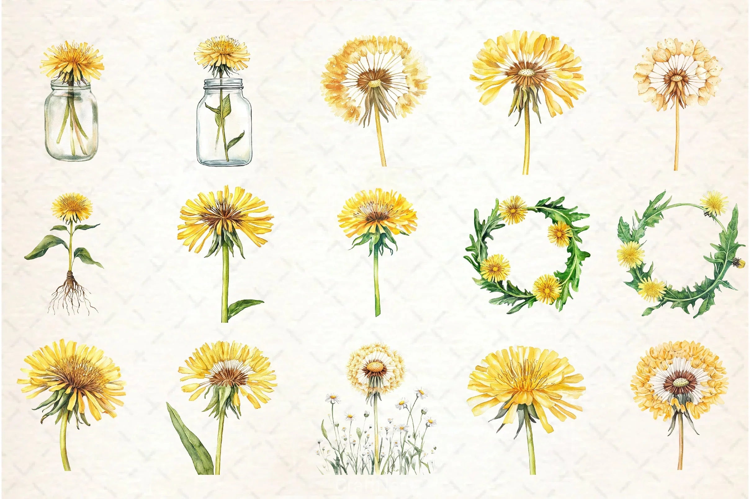 Dandelion Clipart Bundle - CraftNest - Digital Crafting and Art