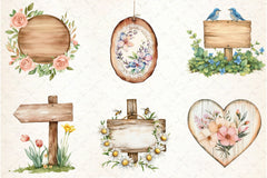 Spring Sign Board Clipart Bundle - CraftNest - Digital Crafting and Art