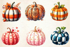 Pumpkin With Pattern Clipart Bundle - CraftNest - Digital Crafting and Art