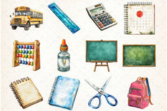 School Classroom Clipart Bundle - CraftNest - Digital Crafting and Art