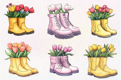 Garden Boots Clipart Bundle - CraftNest - Digital Crafting and Art