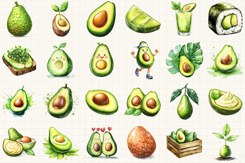 Avocado Clipart Bundle - CraftNest - Digital Crafting and Art