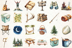 Camping Clipart Bundle 5 - CraftNest - Digital Crafting and Art