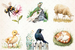 Garden Animals Clipart Bundle - CraftNest - Digital Crafting and Art