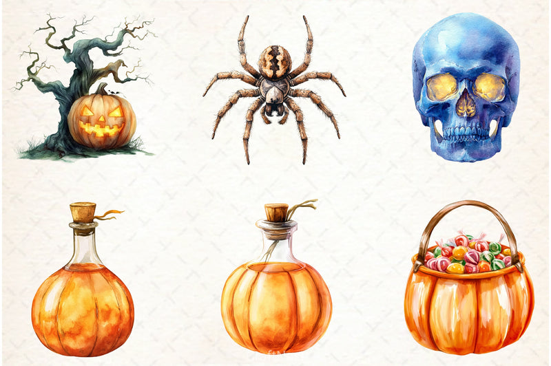 Neutral Halloween Clipart Bundle - CraftNest - Digital Crafting and Art