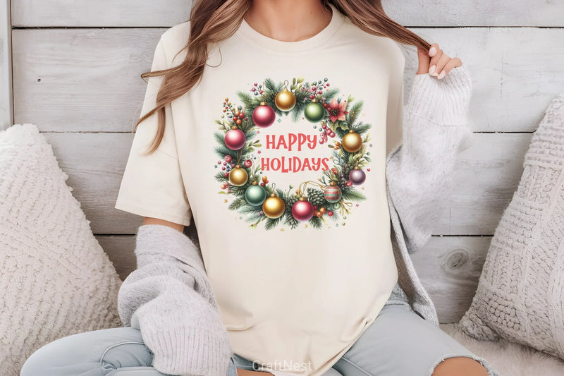 Christmas Wreath Clipart Bundle 2 - CraftNest - Digital Crafting and Art