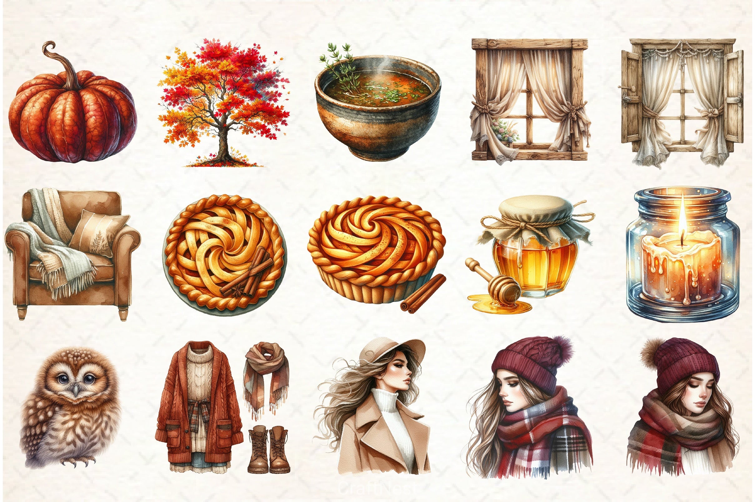 Autumn Clipart Bundle 11 - CraftNest - Digital Crafting and Art
