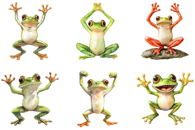 Yoga Frog Sublimation Clipart Bundle - CraftNest - Digital Crafting and Art