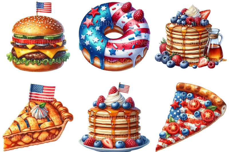 Fast Food for 4th of July Clipart Bundle - CraftNest - Digital Crafting and Art