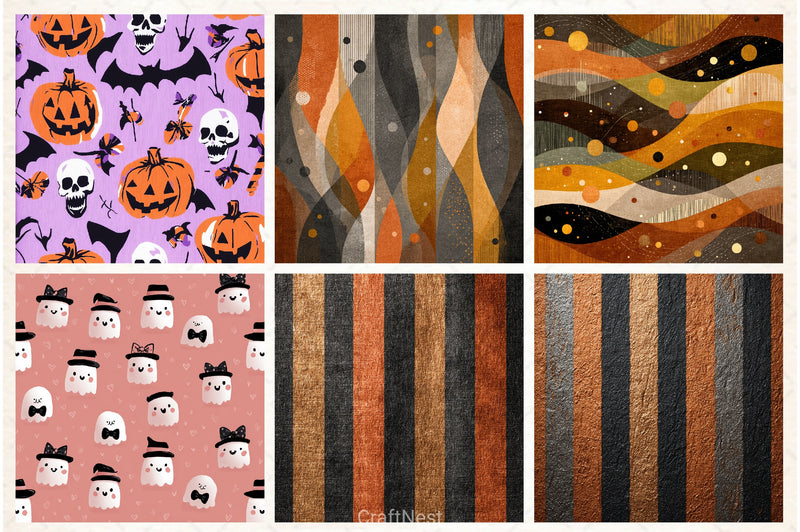 Halloween Digital Paper - CraftNest - Digital Crafting and Art
