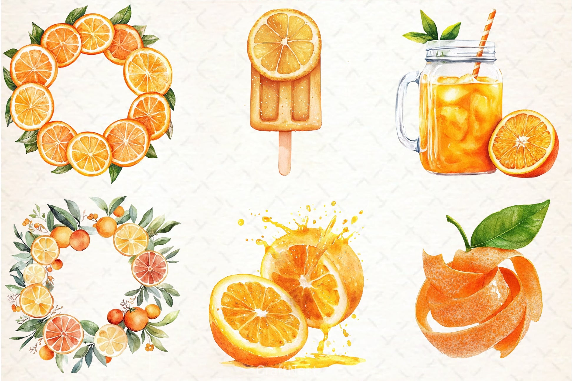 Citrus Orange Clipart Bundle - CraftNest - Digital Crafting and Art