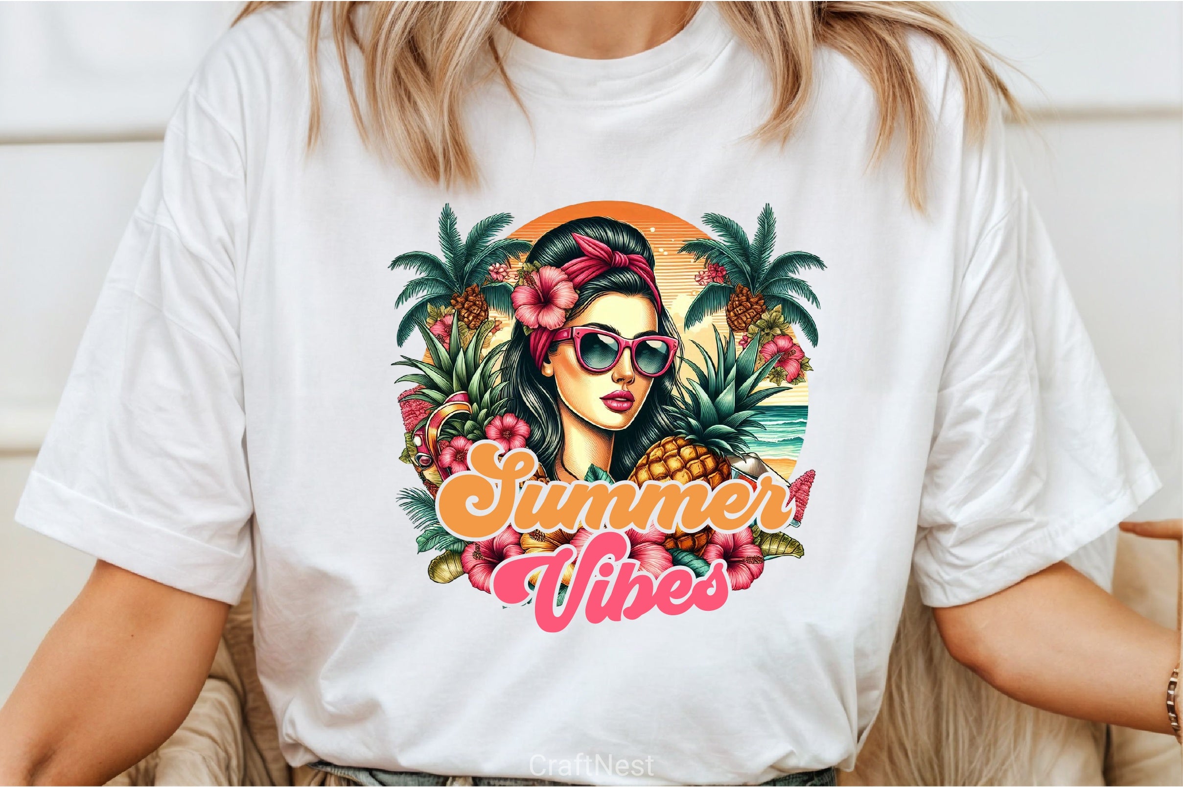 Summer Vibes Woman Clipart Bundle - CraftNest - Digital Crafting and Art