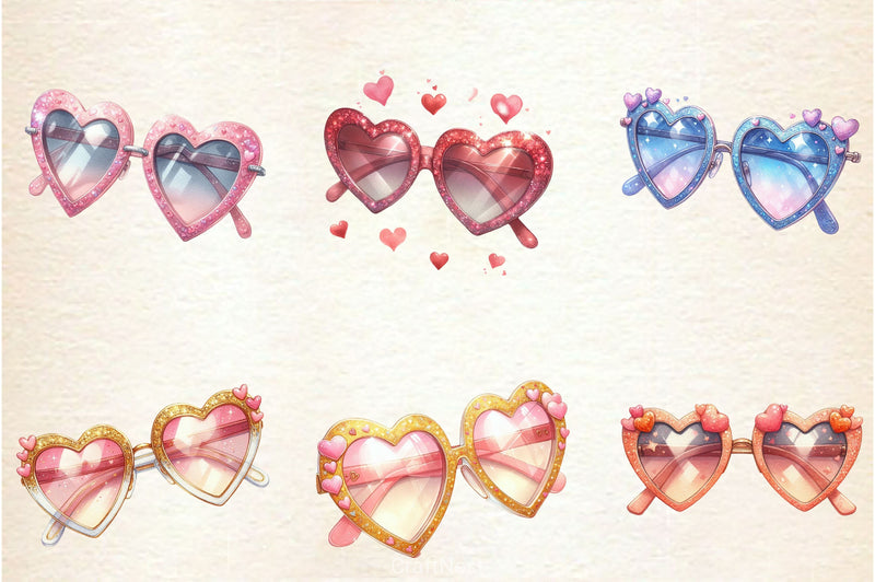Valentine Heart Sunglasses Clipart Bundle 2 - CraftNest - Digital Crafting and Art