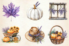 Lavender Fall Clipart Bundle 2 - CraftNest - Digital Crafting and Art