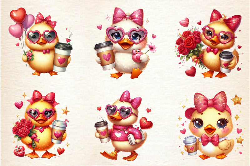 Valentine Duck Clipart Bundle - CraftNest - Digital Crafting and Art