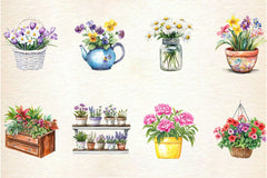 Spring Planters Clipart Bundle - CraftNest - Digital Crafting and Art