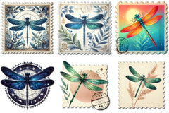 Dragonfly Stamps Clipart Bundle - CraftNest - Digital Crafting and Art