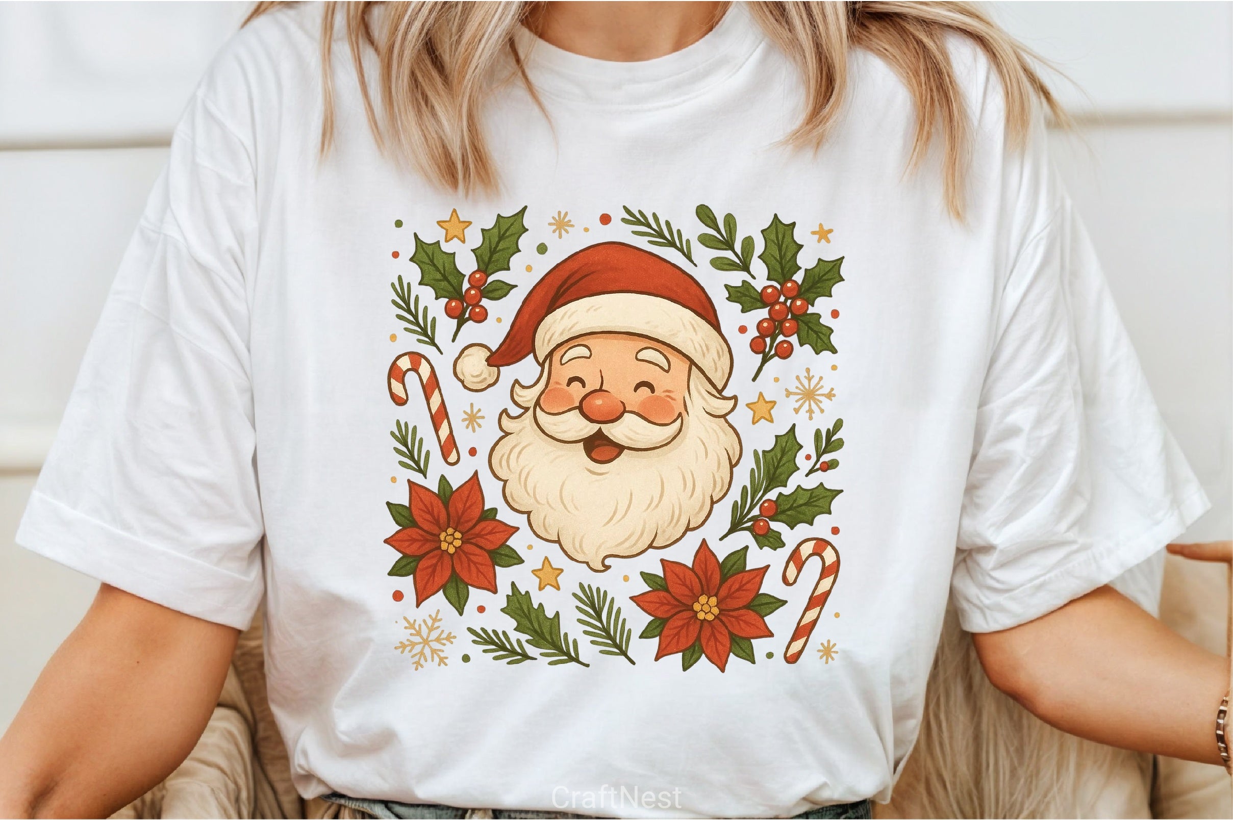 Vintage Santa Face Clipart Bundle - CraftNest - Digital Crafting and Art