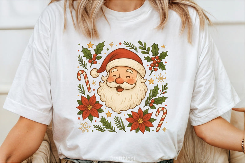 Vintage Santa Face Clipart Bundle - CraftNest - Digital Crafting and Art