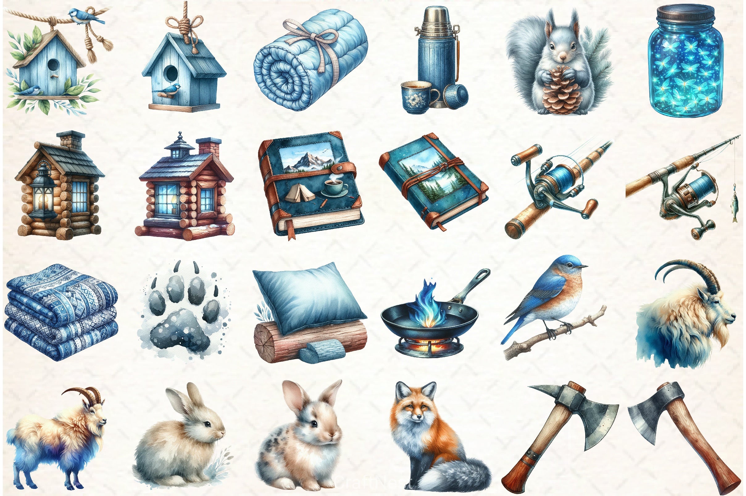 Summer Camping Clipart Bundle 2 - CraftNest - Digital Crafting and Art