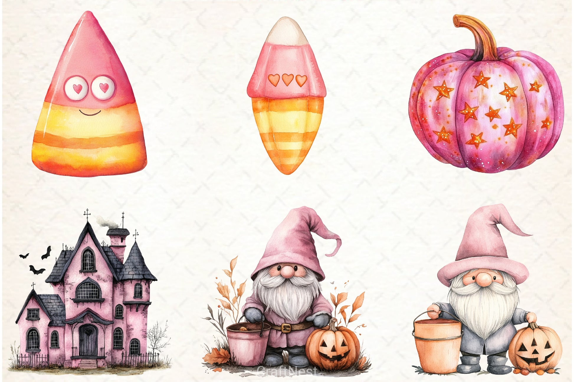 Retro Fall Halloween Clipart Bundle - CraftNest - Digital Crafting and Art