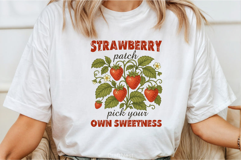 Strawberry Patch Clipart Bundle - CraftNest - Digital Crafting and Art