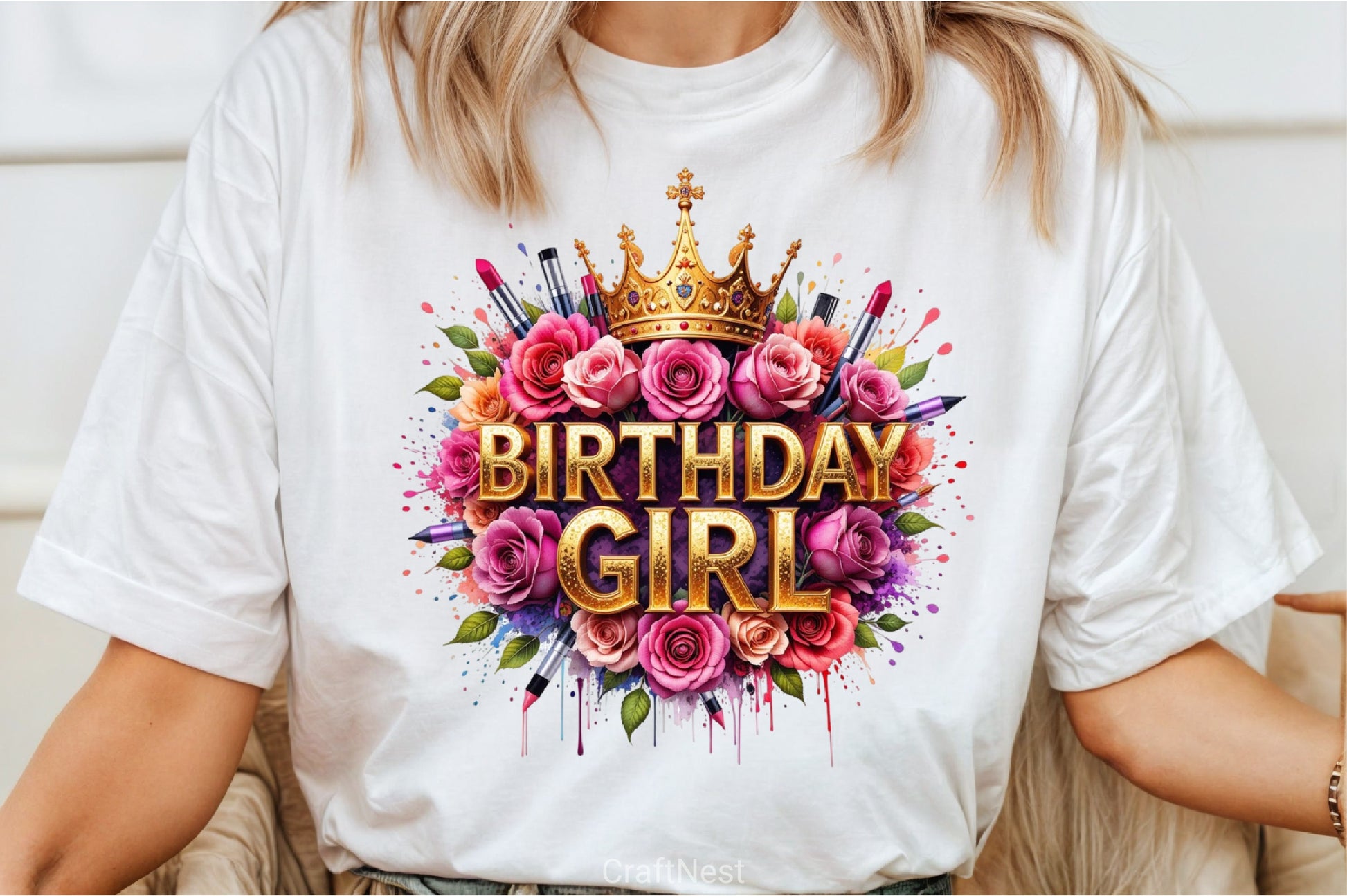 Birthday Girl Floral Clipart Bundle 2 - CraftNest - Digital Crafting and Art