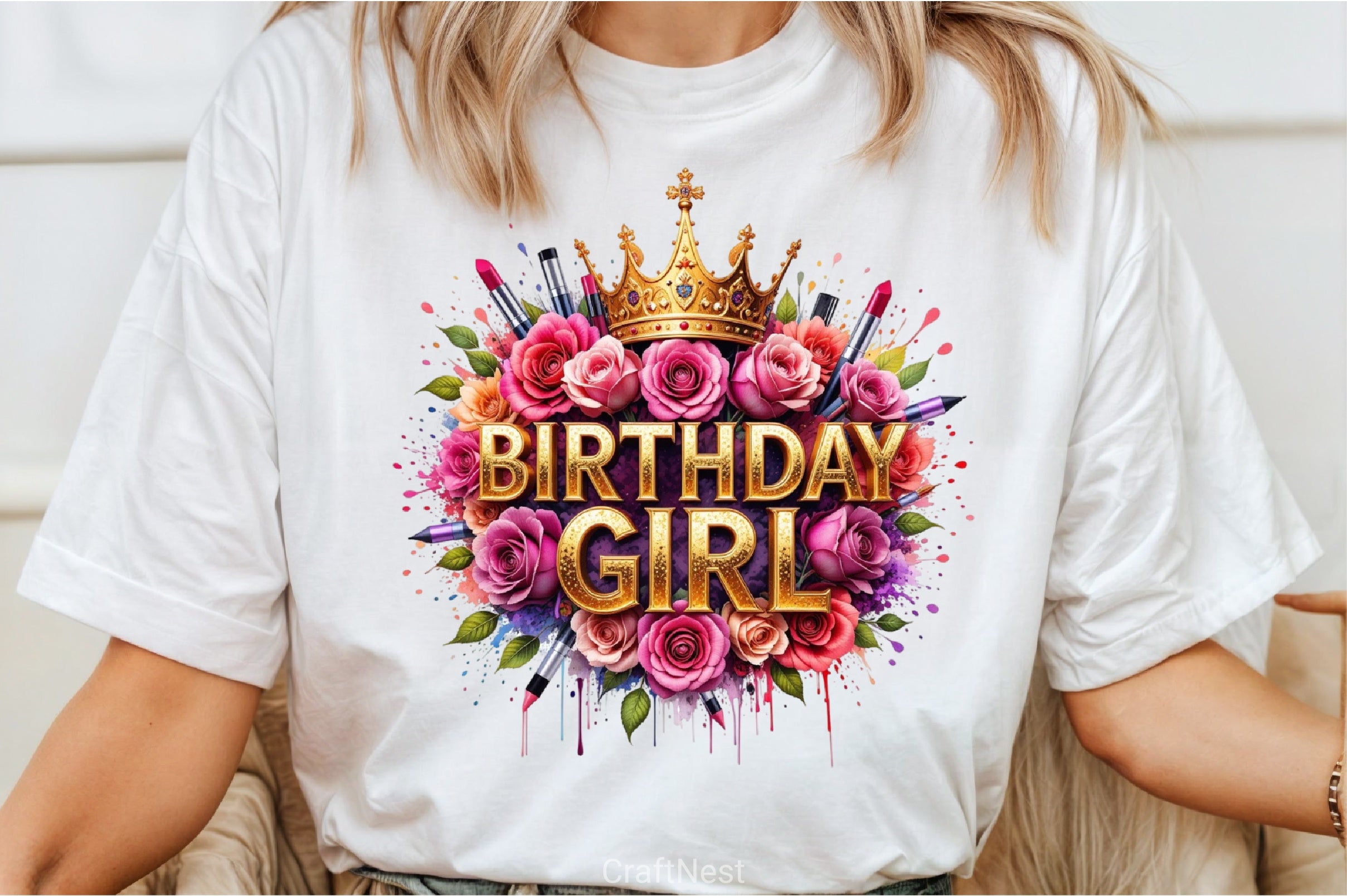 Birthday Girl Floral Clipart Bundle 2 - CraftNest - Digital Crafting and Art