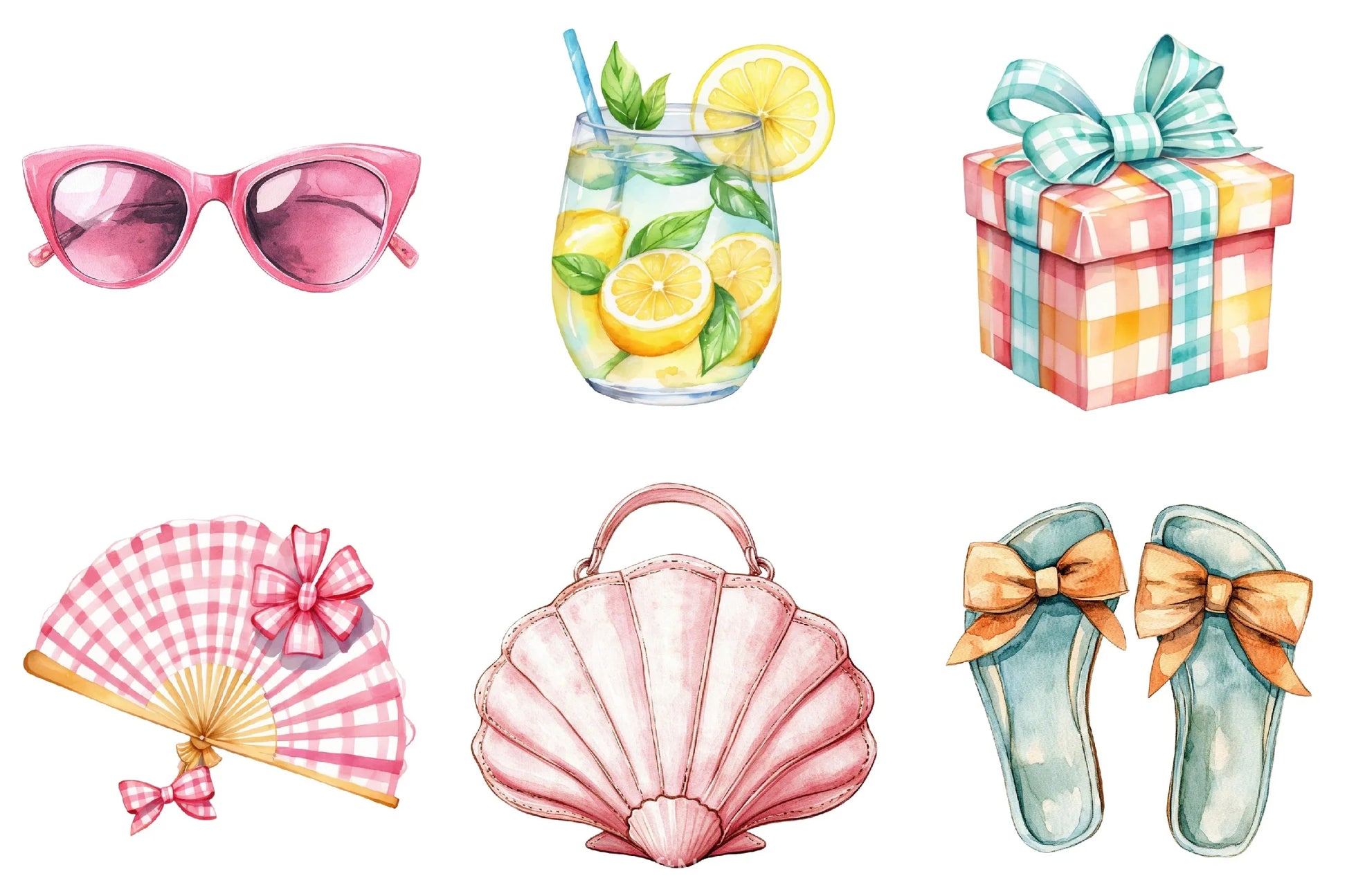 1950s Beach Day Clipart Bundle - CraftNest - Digital Crafting and Art