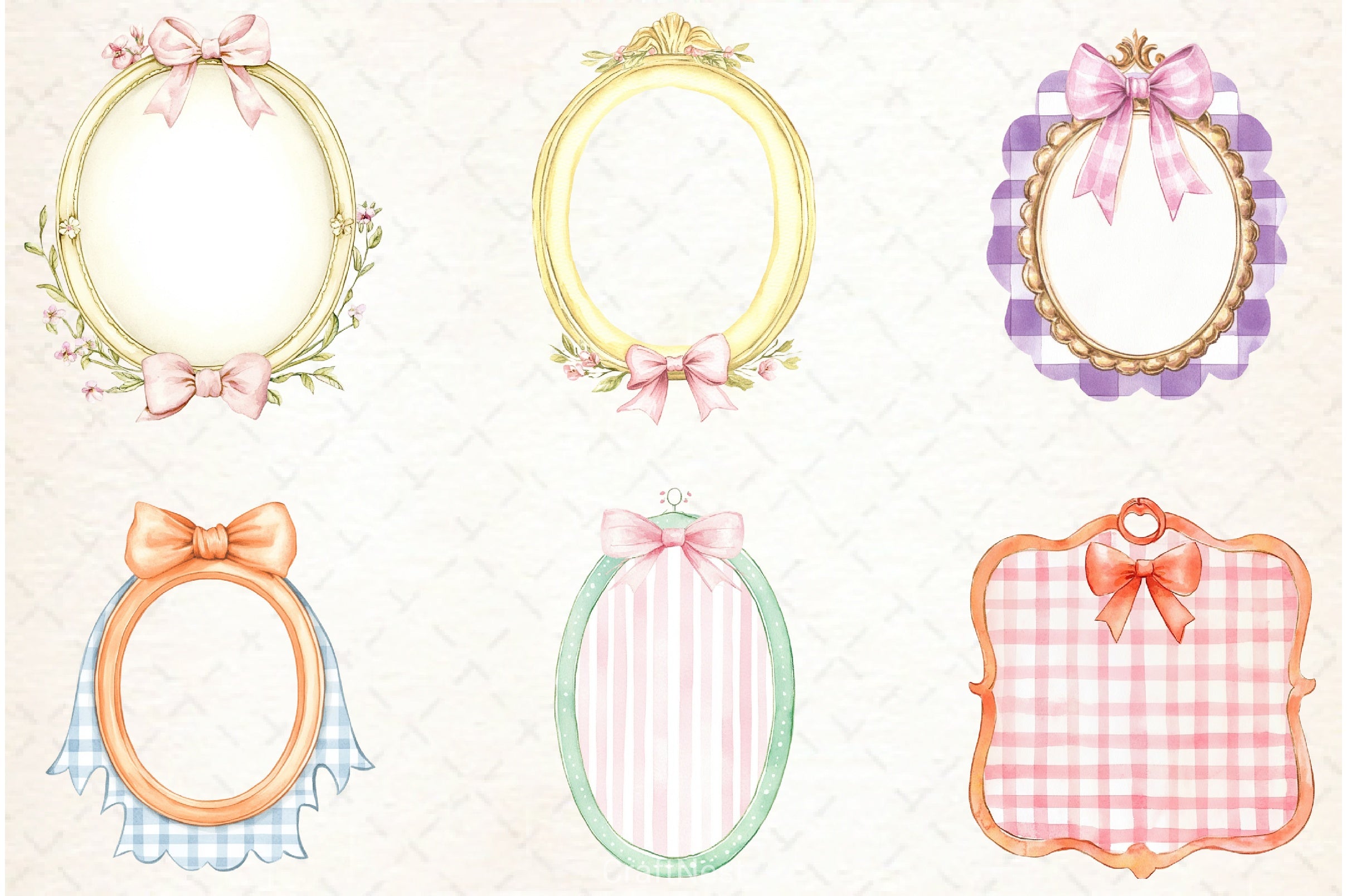 Coquette Summer Frame Clipart Bundle - CraftNest - Digital Crafting and Art