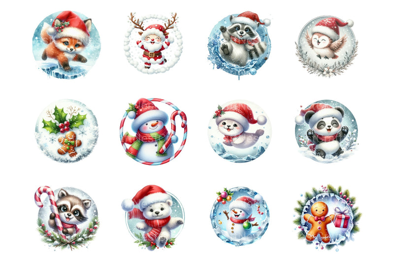 Festive Christmas Ornament Designs Clipart Bundle - CraftNest - Digital Crafting and Art