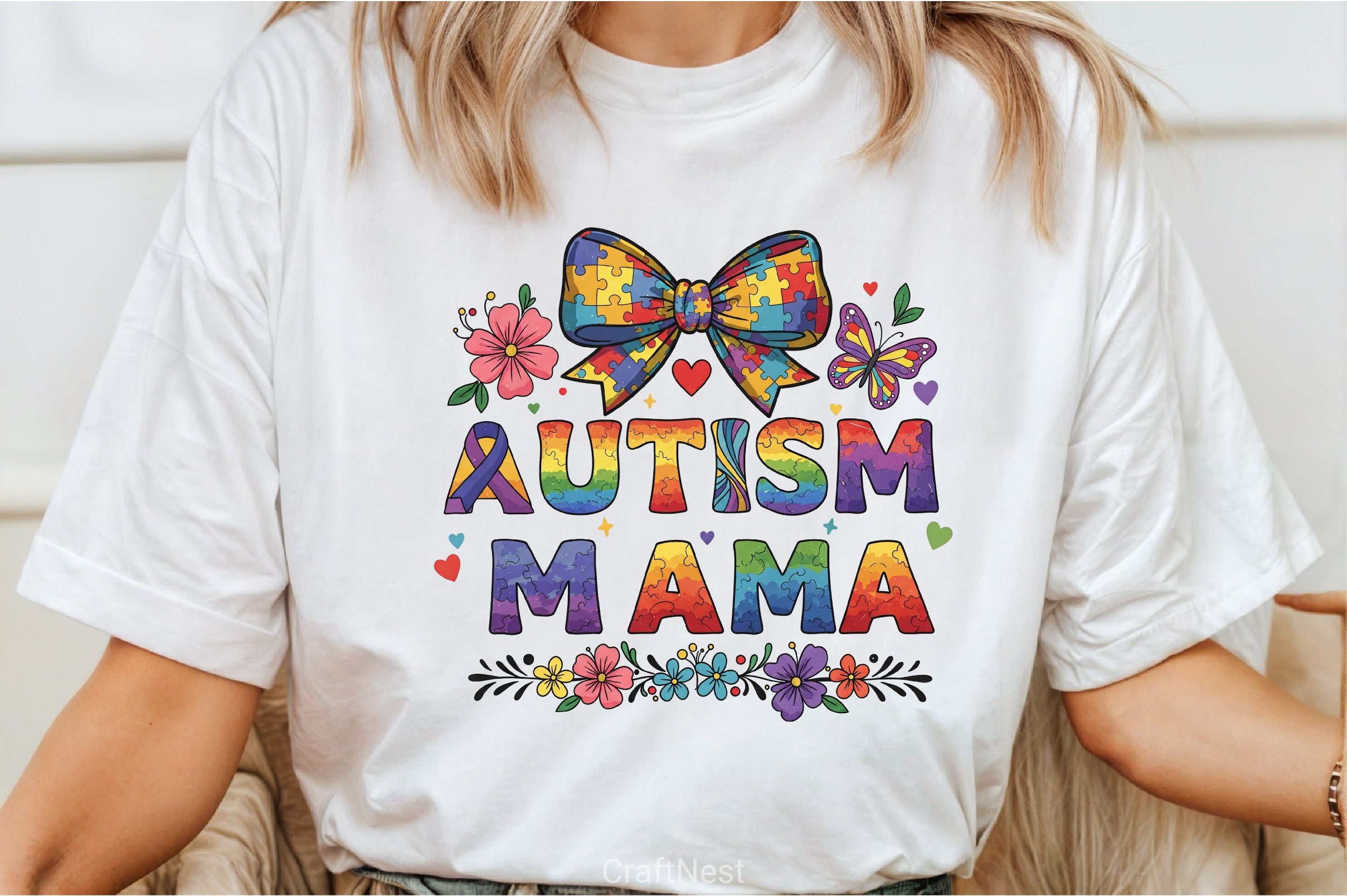Autism Mama Shirt Clipart Bundle - CraftNest - Digital Crafting and Art