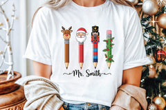 Christmas Pencils Teacher Clipart Bundle - CraftNest - Digital Crafting and Art
