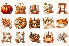 Cozy Autumn Clipart Bundle 8 - CraftNest - Digital Crafting and Art