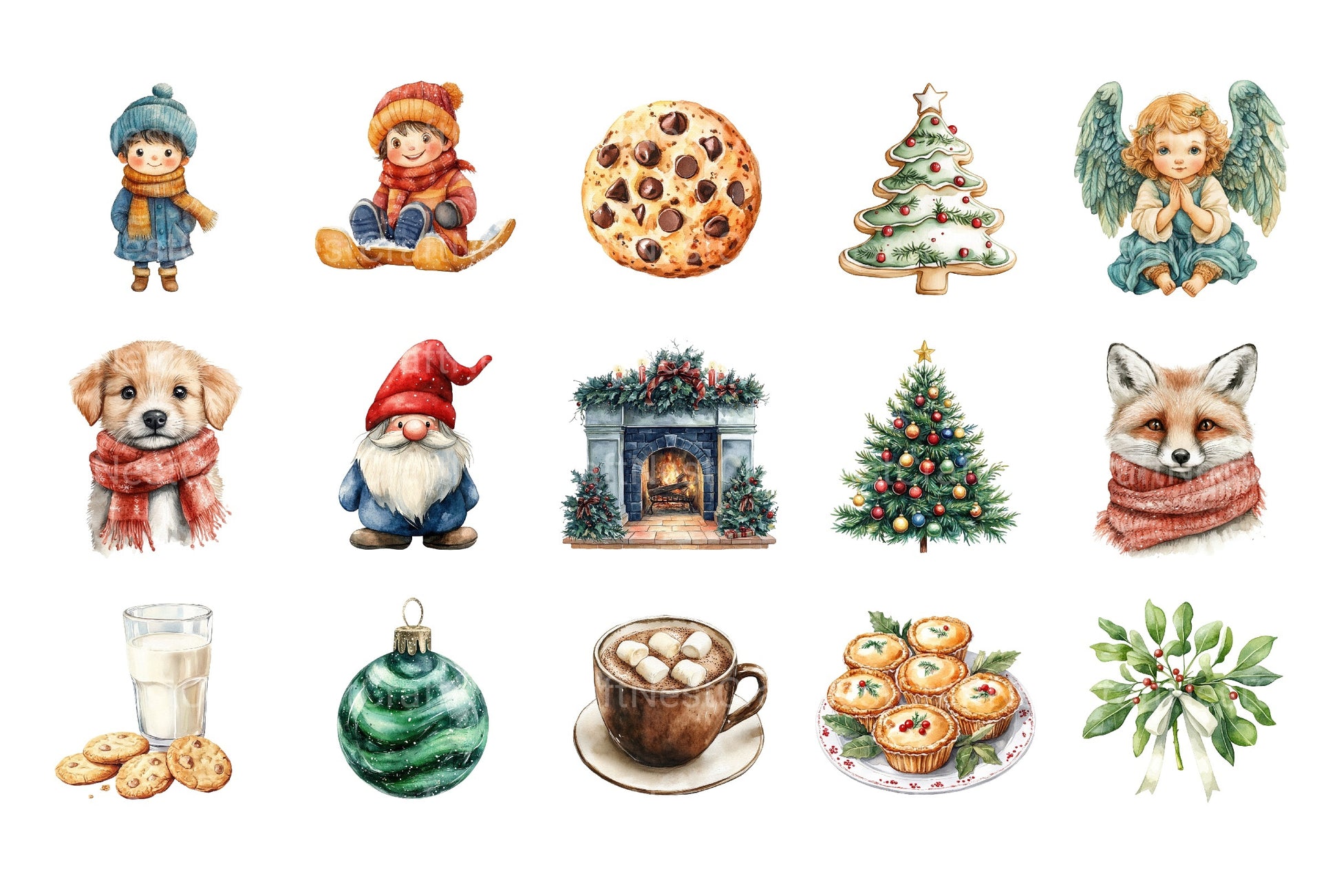 Cute Christmas Clipart Bundle - CraftNest - Digital Crafting and Art
