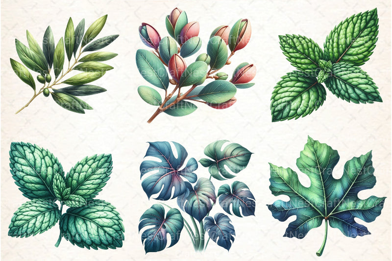 Green Summer Foliage Clipart Bundle 3 - CraftNest - Digital Crafting and Art