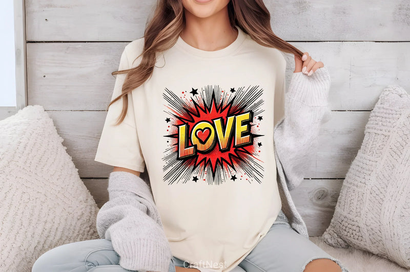 Pop Art Love Valentine's Clipart Bundle - CraftNest - Digital Crafting and Art