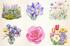 Fresh Spring Flower Clipart Bundle - CraftNest - Digital Crafting and Art