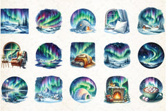 Northern Lights Clipart Bundle - CraftNest - Digital Crafting and Art