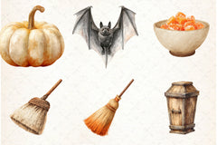 Neutral Halloween Clipart Bundle 7 - CraftNest - Digital Crafting and Art