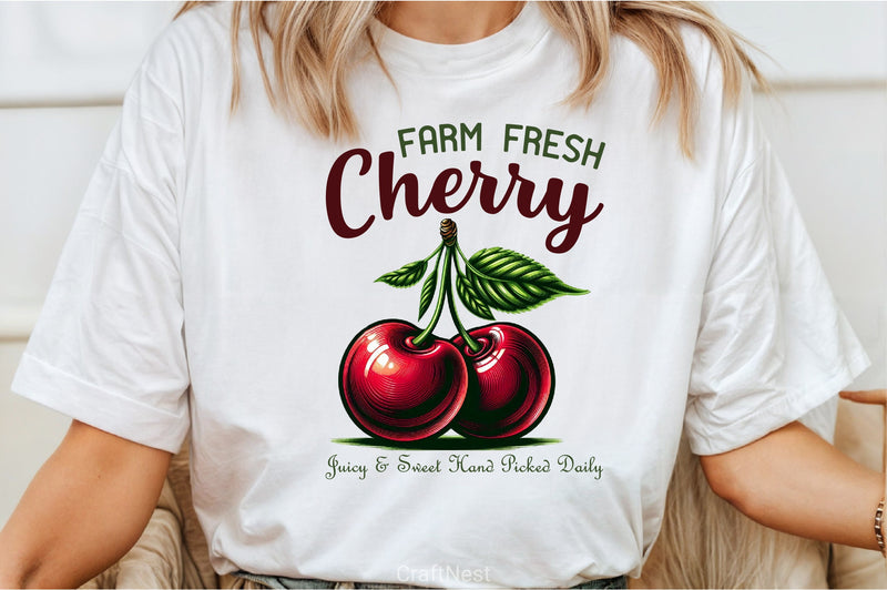 Farm Fresh Cherry Clipart Bundle - CraftNest - Digital Crafting and Art