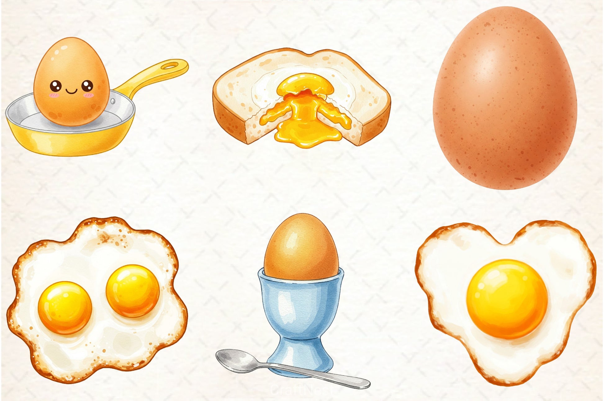 Fried Eggs Clipart Bundle - CraftNest - Digital Crafting and Art