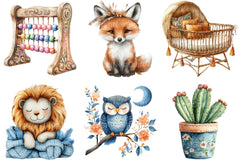 Boho Nursery Clipart - CraftNest - Digital Crafting and Art